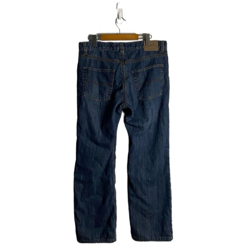 WindRiver Men's Medium Indigo Straight Leg Flannel Denim Jeans - Picture 10 of 10